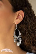 Load image into Gallery viewer, One Way Flight Black Earrings