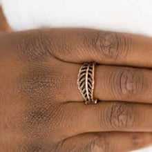 Load image into Gallery viewer, Only Time Quill Tell Copper Skinny Band Ring