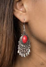 Load image into Gallery viewer, Onward and Westward Red Earrings