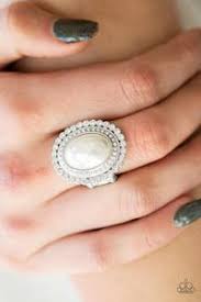 Opulently Olympian White Ring - Angie's $5.00 Bling