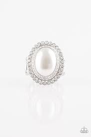 Opulently Olympian White Ring - Angie's $5.00 Bling