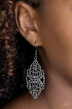 Load image into Gallery viewer, Ornately Ornate Black Earrings