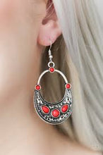 Load image into Gallery viewer, Paleo Paradise Red Earrings