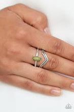 Load image into Gallery viewer, Panama Peak Green Skinny Band Ring