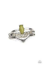 Load image into Gallery viewer, Panama Peak Green Skinny Band Ring