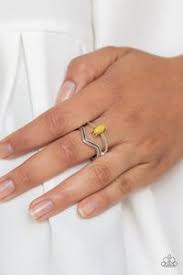 Panama Peak Yellow Skinny Band Ring
