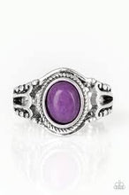 Load image into Gallery viewer, Peacefully Peaceful Purple Skinny Band Ring