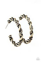 Load image into Gallery viewer, Plainly Panama Brass Hoops