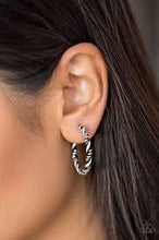 Load image into Gallery viewer, Plainly Panama Silver Hoop Earrings