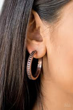 Load image into Gallery viewer, Playfully Peruvian Copper Hoops