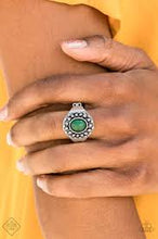 Load image into Gallery viewer, Please and Thank You Green Skinny Band Ring