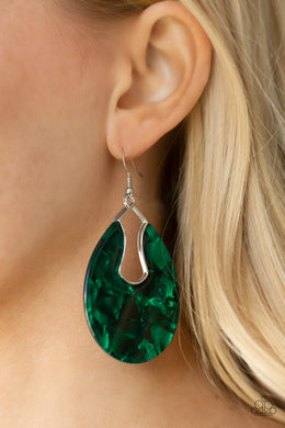 Pool Hopper Green Acrylic Earrings - Angie's $5.00 Bling