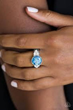 Load image into Gallery viewer, Poshly Pampered Blue Skinny Band Ring