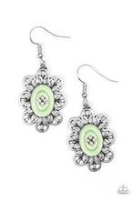 Load image into Gallery viewer, Posy Party Green Earrings