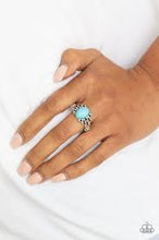 Load image into Gallery viewer, Princess Problems Blue Skinny Band Ring