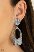Load image into Gallery viewer, Printed Perfection Black Clip On Earrings