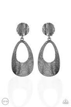 Load image into Gallery viewer, Printed Perfection Black Clip On Earrings