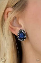 Load image into Gallery viewer, Quintessentially Queen Blue Clip On Earrings
