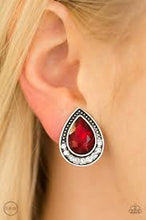 Load image into Gallery viewer, Radiantly Ravishing Red Clip On Earrings