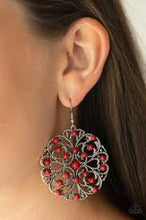 Load image into Gallery viewer, Rainbow Dew Red Earrings