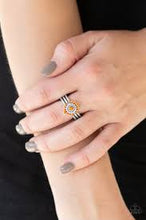 Load image into Gallery viewer, Rainbow Rivera Orange Skinny Band Ring