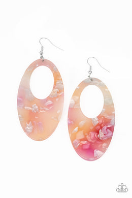 Rainbow Springs Pink/Multi Acrylic Earrings