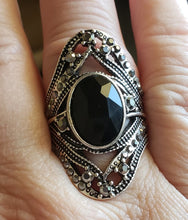 Load image into Gallery viewer, Red Carpet Rebel Black Ring - Angie's $5.00 Bling
