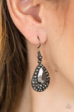 Load image into Gallery viewer, Reel in the Glitter Black Earrings