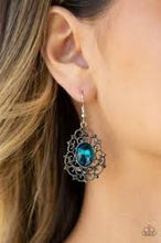 Load image into Gallery viewer, Regal Razzle Blue Earrings