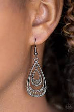 Load image into Gallery viewer, Reigned Out Black Earrings