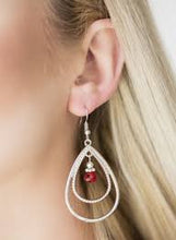 Load image into Gallery viewer, Reign on My Parade Red Earrings