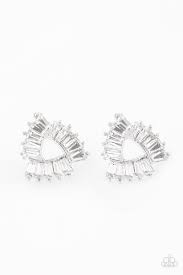 Renegade Shimmer White Post Earrings