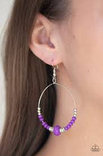 Load image into Gallery viewer, Retro Rural Purple Earrings