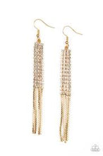 Load image into Gallery viewer, Rhinestone Romance Gold Earrings