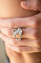 Load image into Gallery viewer, Rhinestone Stunner White Skinny Band Ring