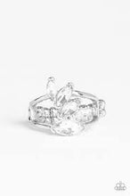 Load image into Gallery viewer, Rhinestone Stunner White Skinny Band Ring
