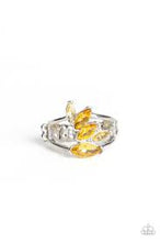 Load image into Gallery viewer, Rhinestone Stunner Yellow Skinny Band Ring