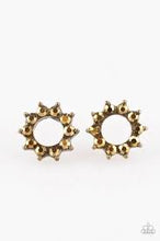 Load image into Gallery viewer, Richly Resplendent Brass Post Earrings