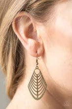 Load image into Gallery viewer, Right in Tracker Brass Earrings