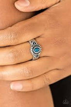 Load image into Gallery viewer, Right on Trek Blue Skinny Band Ring