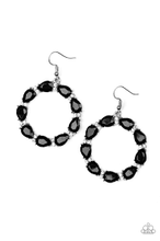 Load image into Gallery viewer, Ring Around the Rhinestones Black Earrings