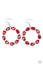Load image into Gallery viewer, Ring Around the Rhinestones Red Earrings
