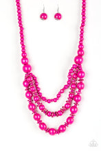 Load image into Gallery viewer, Rio Rainbows Pink Wood Necklace