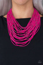 Load image into Gallery viewer, Rio Rainforest Pink Seed Bead Necklace