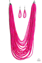 Load image into Gallery viewer, Rio Rainforest Pink Seed Bead Necklace