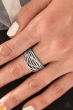 Load image into Gallery viewer, Rip Current Silver Skinny Band Ring