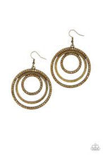 Load image into Gallery viewer, Rippling Refinement Brass Earrings