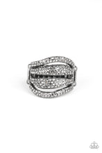 Load image into Gallery viewer, Roll Out the Diamonds Black Ring - Angie's $5.00 Bling