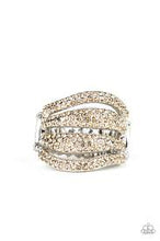 Load image into Gallery viewer, Roll Out the Diamonds Brown Ring - Angie&#39;s $5.00 Bling