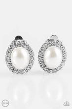 Load image into Gallery viewer, Romantically Regal White Clip On Earrings